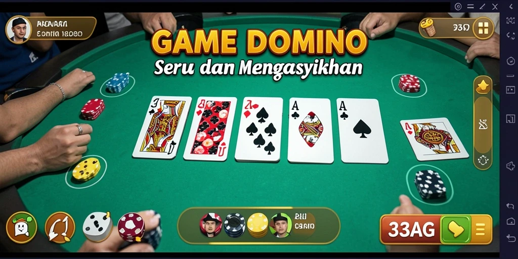 Tampilan screenshot game 33AG yang menampilkan aksi seru permainan Domino.