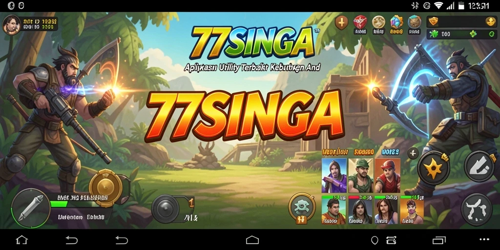 Screenshot utama aplikasi 77SINGA menunjukkan fitur manajemen tugas yang efektif.