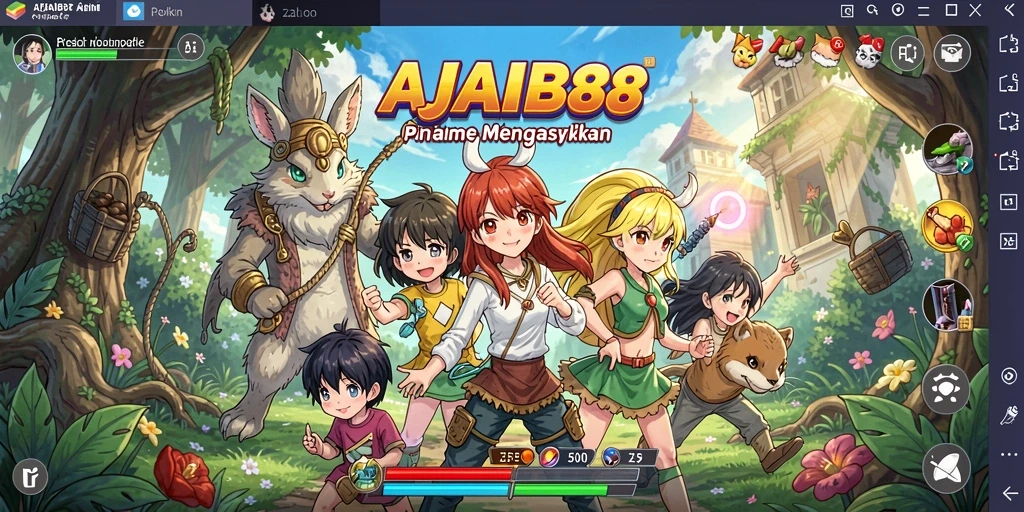 Tampilan gameplay AJAIB88 yang penuh warna dan seru.