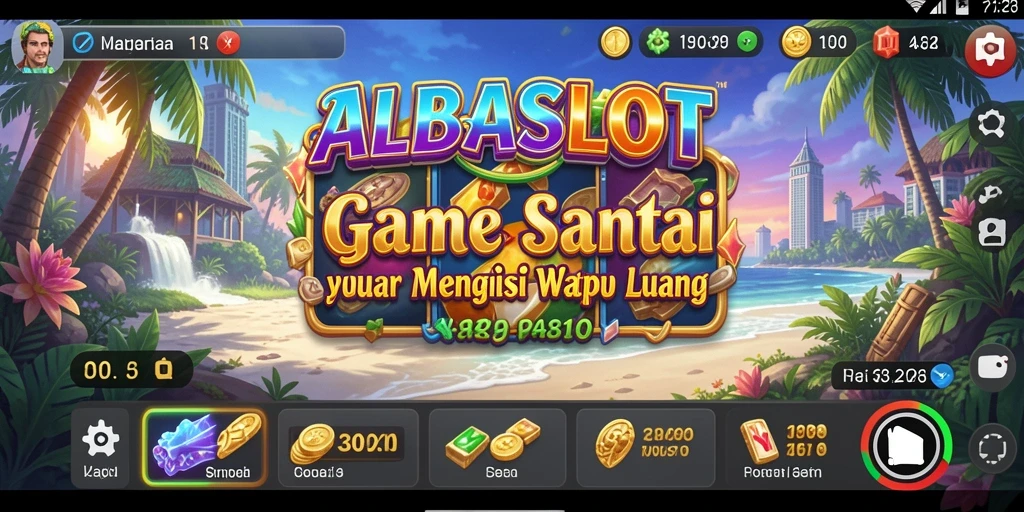 Tampilan gameplay ALBASLOT yang seru dan menghibur.