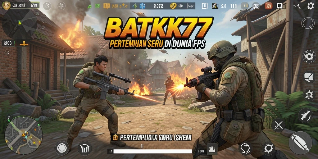 Screenshot gameplay menegangkan dari pertempuran di BATIK77.