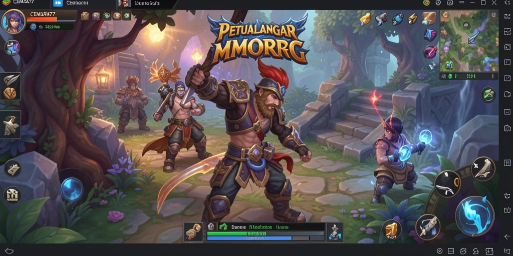 Tampilan gameplay seru dari CEMARA77 dalam dunia MMORPG.