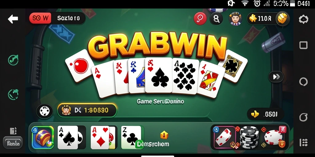 Gameplay seru Domino di GRABWIN yang menantang.