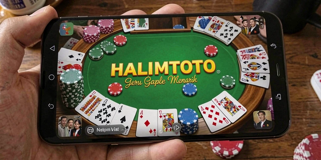 Screenshot gameplay HALIMTOTO menampilkan serunya permainan Gaple.