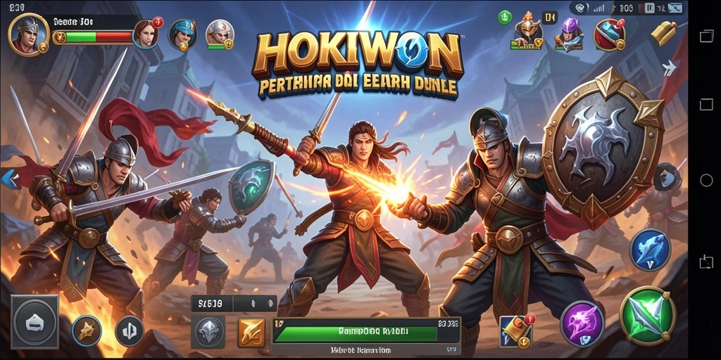 Gameplay seru HOKIWON dalam pertempuran Battle Royale.