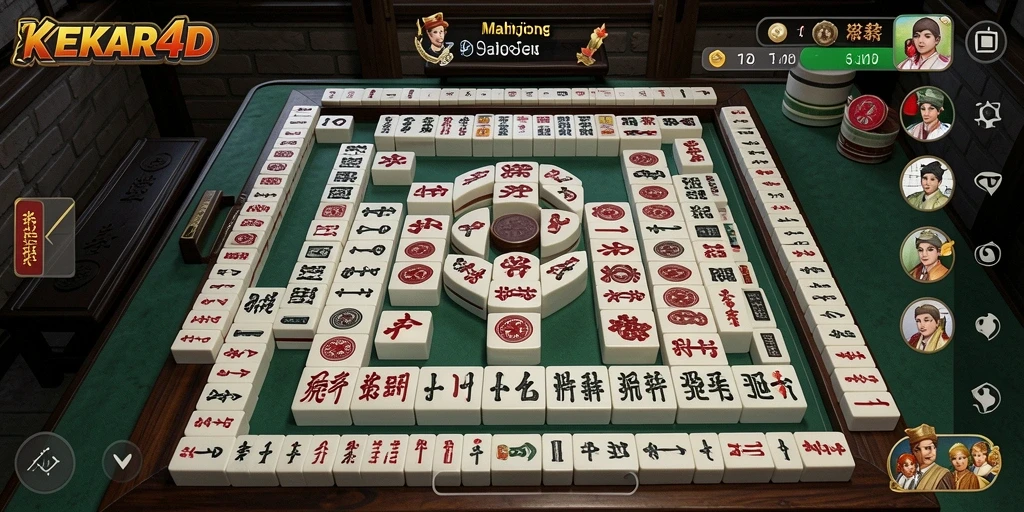 Screenshot gameplay KEKAR4D menampilkan momen seru saat mencocokkan ubin Mahjong.
