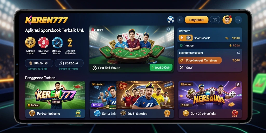 Tampilan antarmuka KEREN777 yang memudahkan taruhan olahraga.