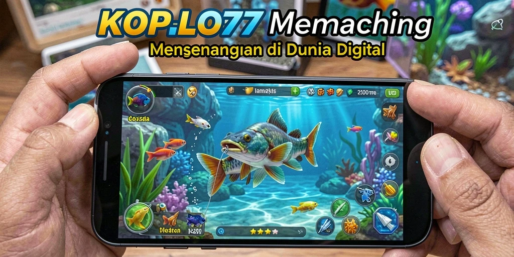 Tampilan gameplay KOPLO77 dengan aksi memancing seru.