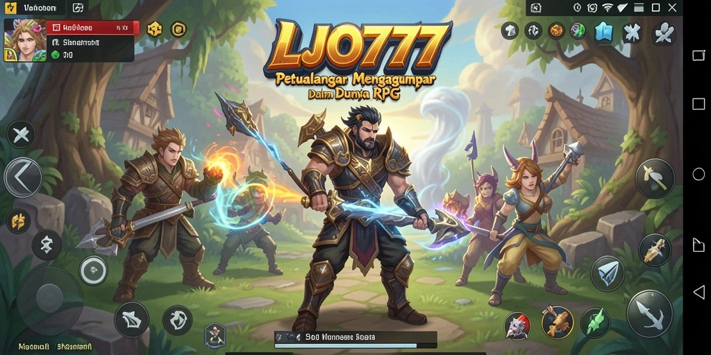 Screenshot utama LJO777 menunjukkan pengalamannya yang mendebarkan dalam RPG.