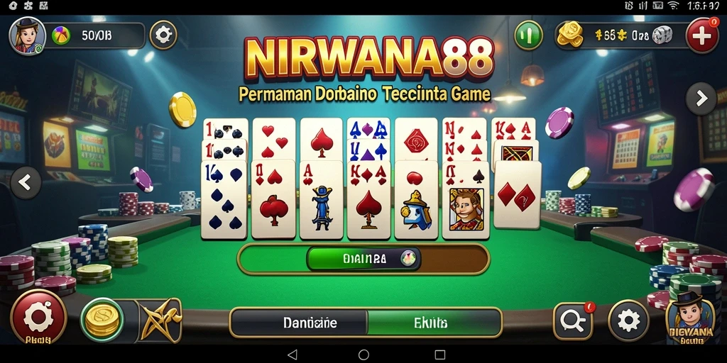 Tampilan menarik dari permainan Domino di NIRWANA88.