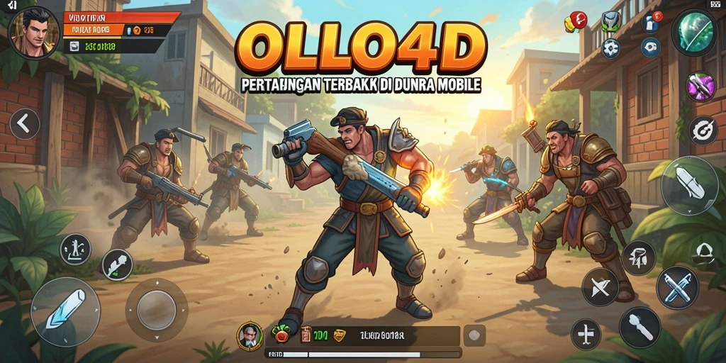Tampilan dinamis dari pertarungan di OLLO4D dengan efek visual menakjubkan.