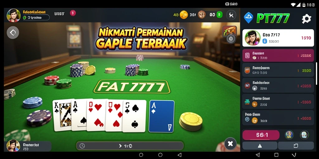 Tampilan gameplay Gaple yang menarik di PT777.