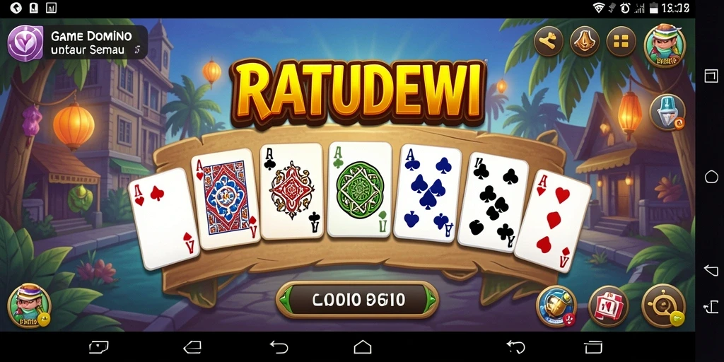 Tampilan menarik gameplay Domino dalam RATUDEWI yang menantang.