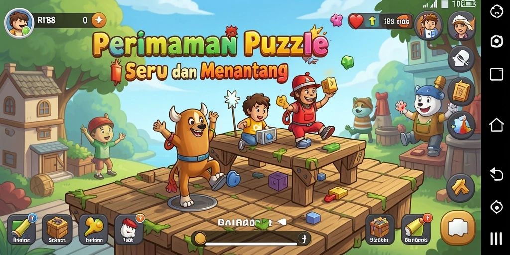 Tampilan gameplay Puzzle yang menarik dan menantang.