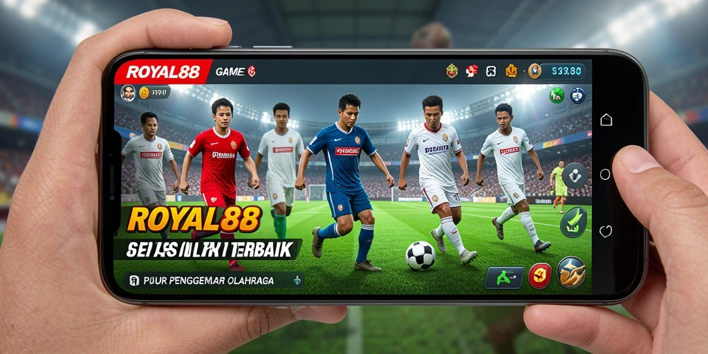 Tangkapan layar gameplay ROYAL88 yang menampilkan aksi laga sepak bola.