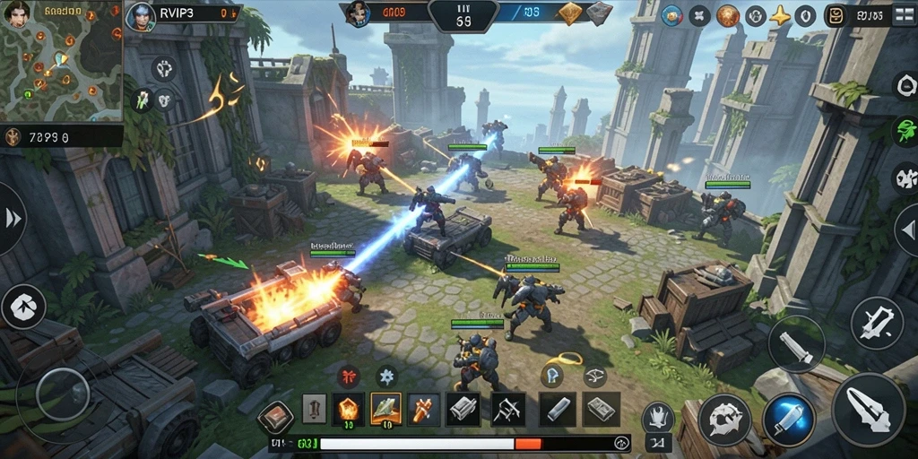 Tampilan gameplay RVIP3 yang penuh strategi dan aksi.