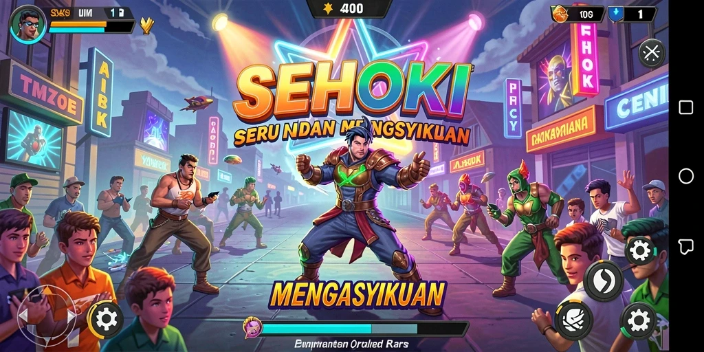 Screenshot utama SEHOKI menampilkan gameplay yang seru dan penuh aksi.