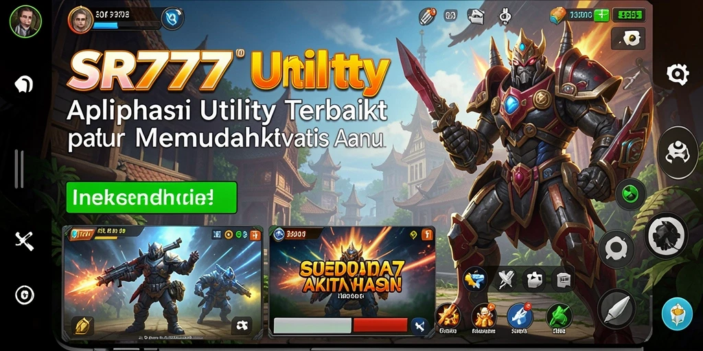 Tampilan antarmuka aplikasi SR777 dengan fitur Utility yang beragam.