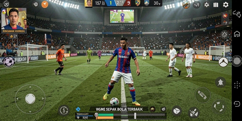 Tampilan gameplay W67 yang seru dan interaktif dalam permainan sepak bola.