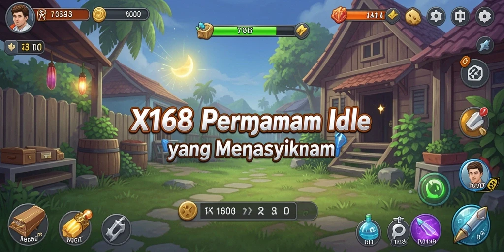Tampilan gameplay X168 dengan mekanik Idle yang menarik dan sederhana.