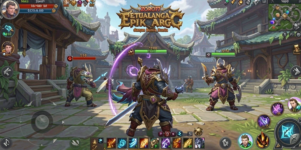 Screenshot gameplay ZORO77 dengan aksi seru petualangan ARPG.
